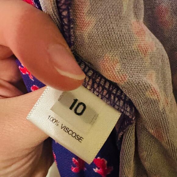 Prabal Gurung Women's Purple Printed Jackie Twist Front Midi Dress Size 10 - Picture 7 of 15